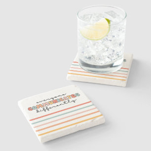 Colourful Everyone Communicates Differently  Stone Coaster