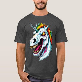 Colourful evil zombie unicorn T-Shirt