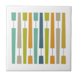 Colourful Exclamation Points Geometric Mid Century Ceramic Tile<br><div class="desc">Add a pop of colour to your tile work with this funky exclamation points mid-century modern ceramic tile. It features the bright and bold colours of turquoise,  blue,  orange,  green,  and tan</div>
