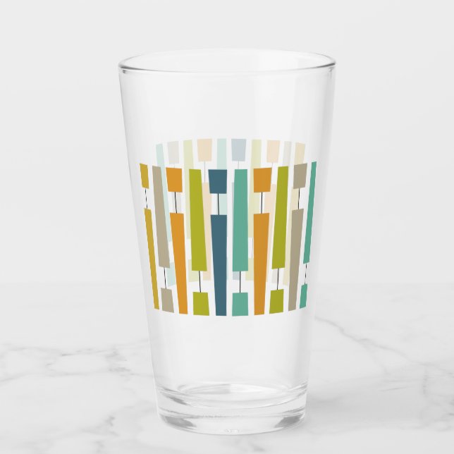 Colourful Exclamation Points Geometric Mid-century Glass (Front)