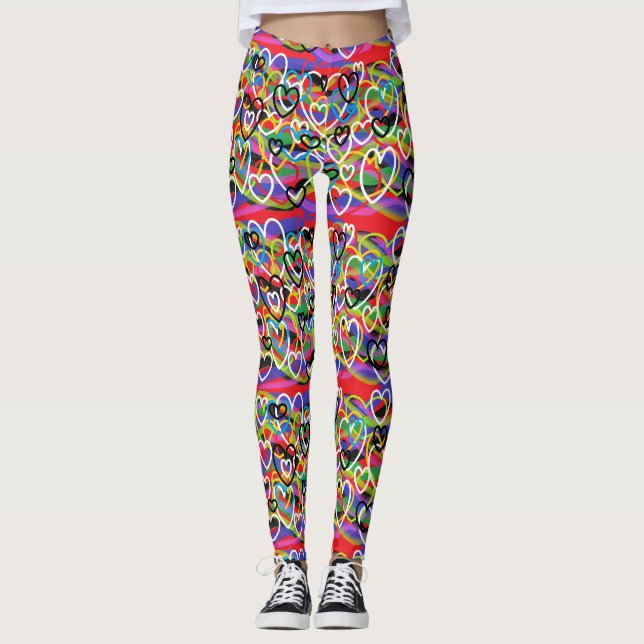 Colourful Exercise Leggings for Gym and Everyday (Front)