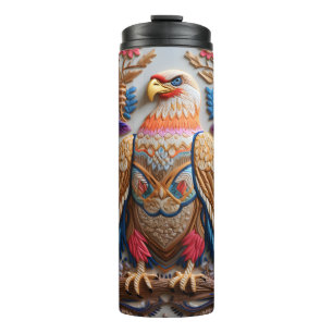 Colourful & Exotic 3D Falcon Thermal Tumbler