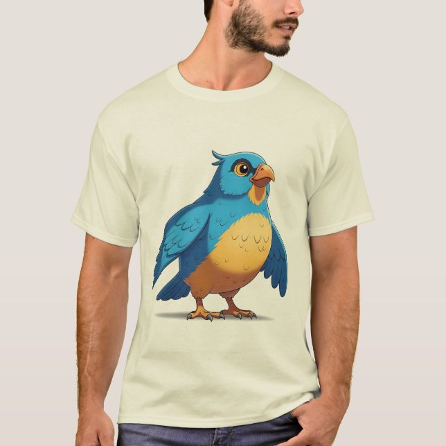 Colourful Exotic Bird Illustration Isolated  T-Shirt (Front)