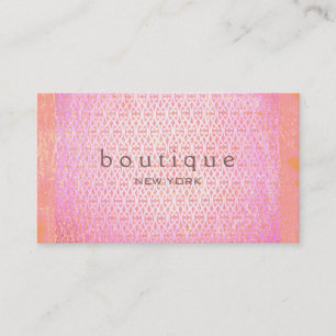 Colourful Exotic Fashion Boutique Pink Elegant Chi Business Card