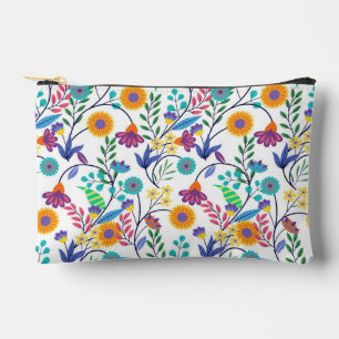 Colourful Exotic Floral Background Pattern-23145 Accessory Pouch