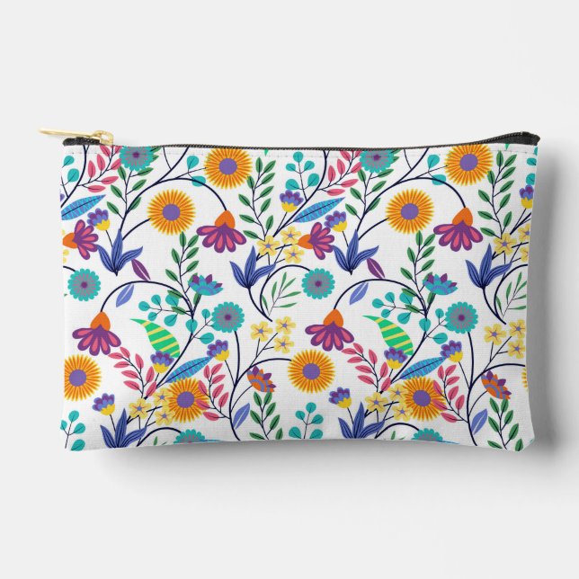 Colourful Exotic Floral Background Pattern-23145 Accessory Pouch (Front)