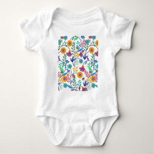 Colourful Exotic Floral Background Pattern-23145 Baby Bodysuit