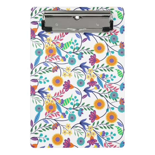 Colourful Exotic Floral Background Pattern-23145 Mini Clipboard (Front)