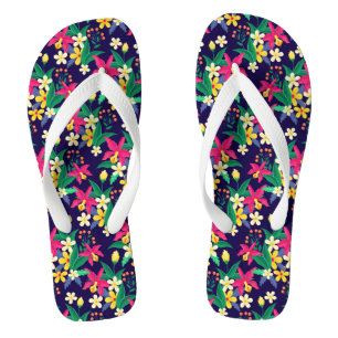 Colourful Exotic Floral Pattern-23021 Thongs