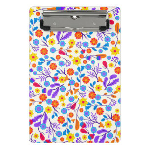 Colourful Exotic Floral Pattern-23146 Mini Clipboard
