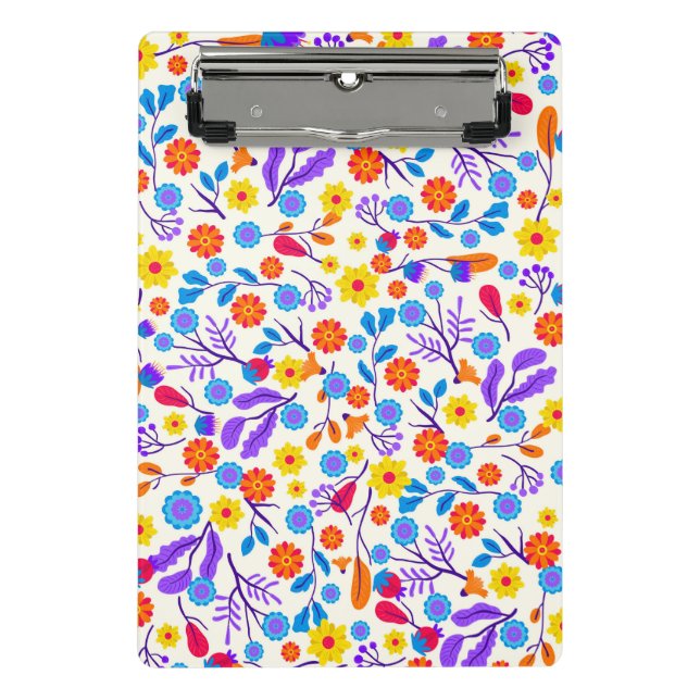 Colourful Exotic Floral Pattern-23146 Mini Clipboard (Front)