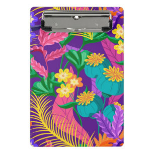 Colourful Exotic Floral Pattern-23148 Mini Clipboard