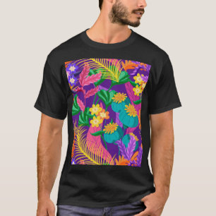 Colourful Exotic Floral Pattern-23148 T-Shirt