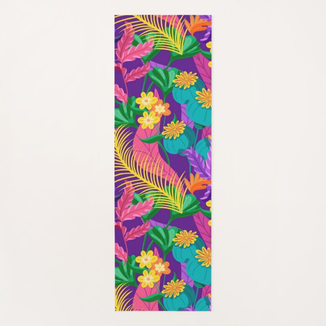 Colourful Exotic Floral Pattern-23148 Yoga Mat (Front)