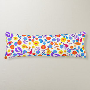 Colourful Exotic Floral Pattern-23165 Body Cushion