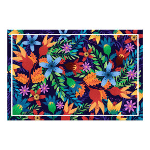 Colourful Exotic Floral Pattern-32436 Photo Print