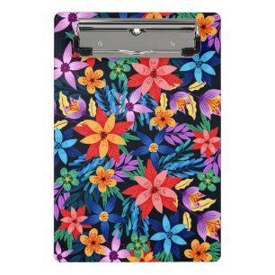 Colourful Exotic Floral Pattern Mini Clipboard