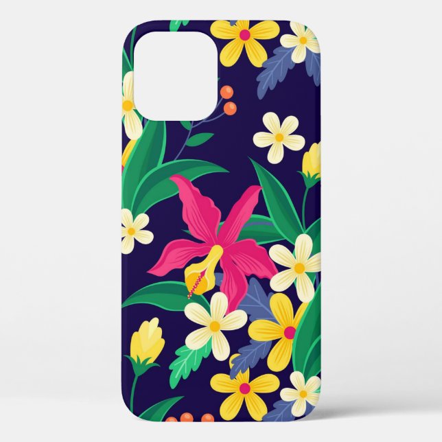 Colourful Exotic Flowers Leaves Pattern-23021 Case-Mate iPhone Case (Back)
