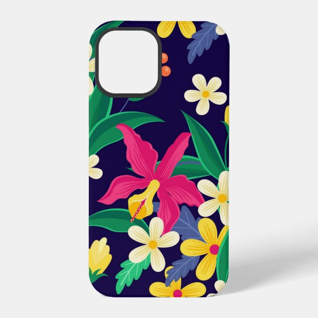 Colourful Exotic Flowers Leaves Pattern-23021 iPhone Case (Back)