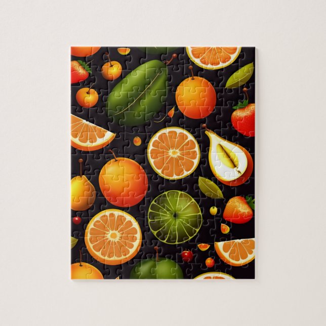 Colourful exotic fruits jigsaw puzzle (Vertical)