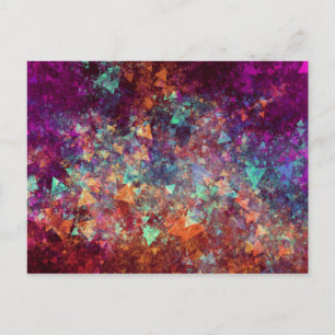Colourful Explosion Grunge Abstract Background Art Postcard
