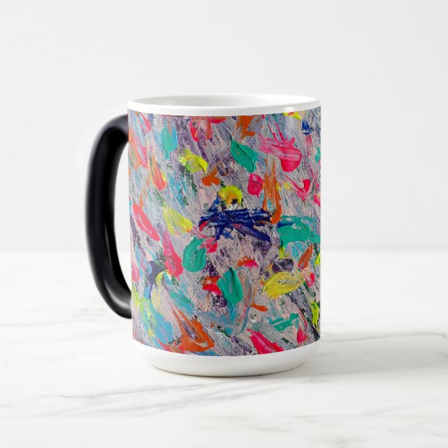 Colourful Expression in Acrylic Paint Magic Mug (Front Left)