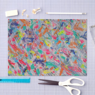 Colourful Expression in Acrylic Paint Tissue Paper