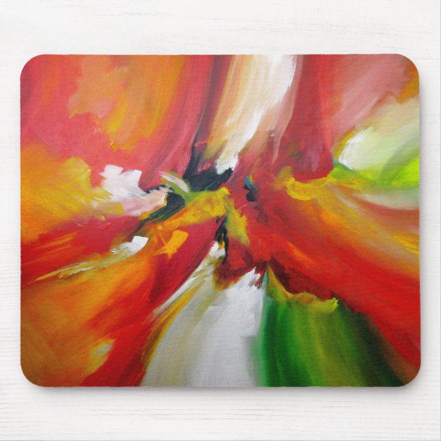 Colourful Expressionist Abstract Template Modern Mouse Pad (Front)