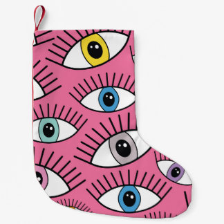 Colourful eyes: magic mystical background small christmas stocking