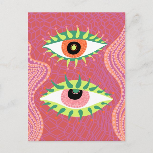 Colourful Eyes Postcard (Front)