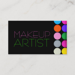 Colourful Eyeshadow Palette MakeUp Artist Cosmetic Business Card