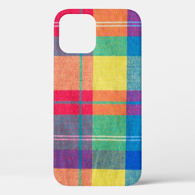 colourful fabric plaid texture. Cloth background Case-Mate iPhone Case (Back)