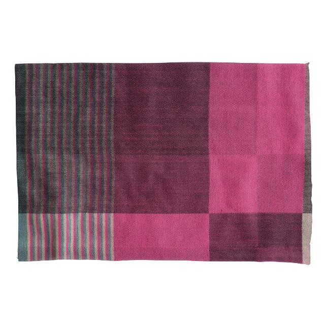 Colourful Fabric Surface: Top View. Pillowcase (Front)