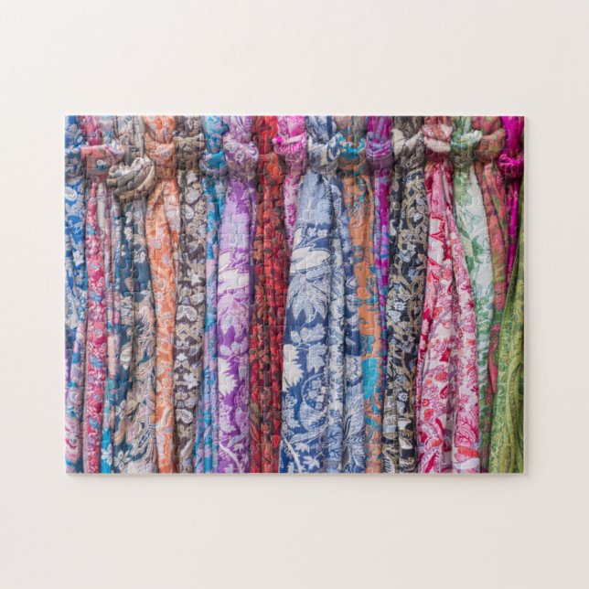 Colourful Fabrics  Jigsaw Puzzle (Horizontal)
