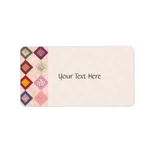 Colourful Fabrics Pattern Label