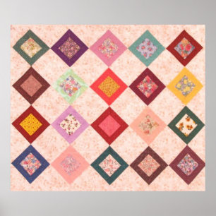 Colourful Fabrics Pattern Poster