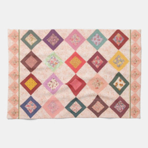 Colourful Fabrics Pattern Tea Towel