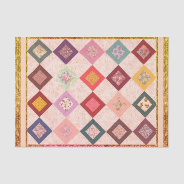 Colourful Fabrics Pattern Tissue Paper (Front)