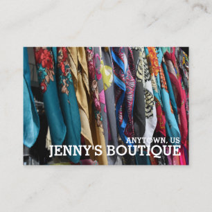 Colourful Fabrics Photography Boutique Fashion Sho Business Card
