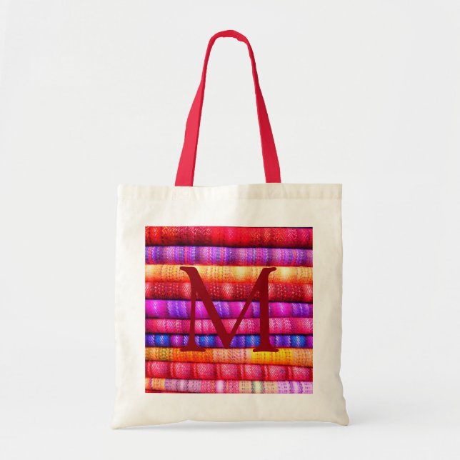 Colourful Fabrics Textile Rolls Tote Bag (Front)