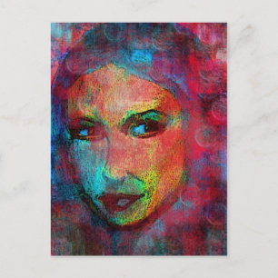 Colourful Face Postcard