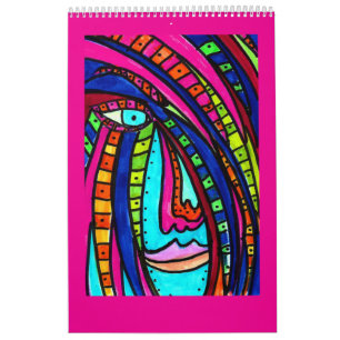 Colourful Faces and Hair Calendar