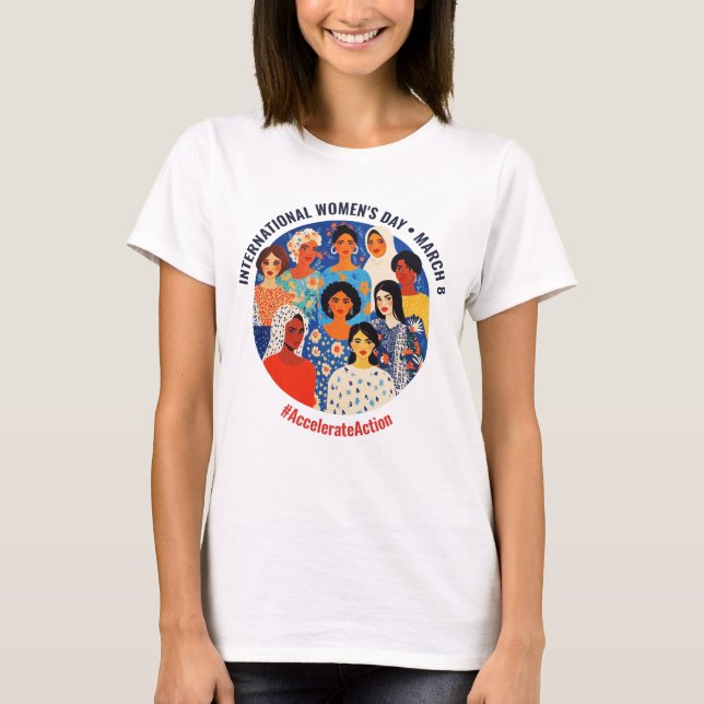 Colourful Faces | International Women's Day | IWD T-Shirt (Front)