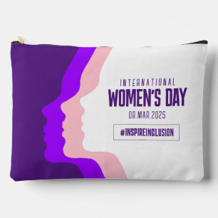 Colourful Faces International Women's Day March 8 Accessory Pouch