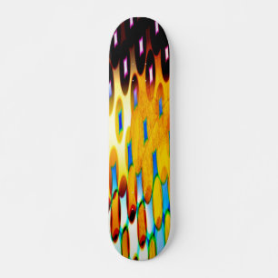 Colourful Faint Globe Skateboard