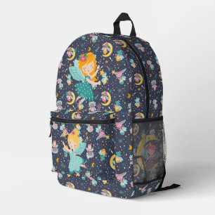 Colourful Fairies, unicorn seamless pattern Printed Backpack