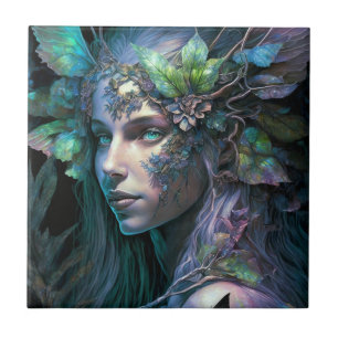 Colourful Fairy Fantasy Art ceramic tile