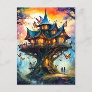 Colourful fairy village, Postcrossing Postcard