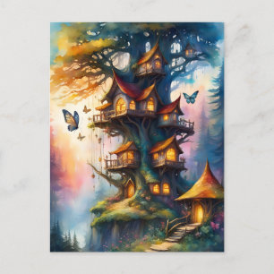 Colourful fairy village, Postcrossing Postcard
