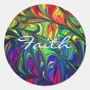 Colourful Faith Classic Round Sticker